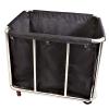Black Heavy Duty Laundry Sorter Cart With 4 Inch Wheels, Utility Rolling Trolley For Dirty Clothes Storage, Stainless Steel & Oxford Cloth (8 Tube) view 1