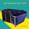 Black Heavy Duty Laundry Sorter Cart With 4 Inch Wheels, Utility Rolling Trolley For Dirty Clothes Storage, Stainless Steel & Oxford Cloth (8 Tube) view 2