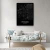 Zhumendi Wyoming Vintage Map Poster Wyoming Street Prints Michigan Map of United States Posters Wall Art Canvas Panels Paintings for Hallway (16.00''x24.00'',Framed) view 3