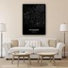 Zhumendi Wyoming Vintage Map Poster Wyoming Street Prints Michigan Map of United States Posters Wall Art Canvas Panels Paintings for Hallway (16.00''x24.00'',Framed) view 4