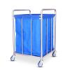 YOtat Medium Laundry Hamper Sorter Cart For Bathroom, Kids Toys And Industrial Hospital - Heavy Duty Housekeeping Trolley With Wheels & Wheels (Square) view 1