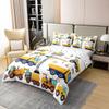 Erosebridal Kids Construction 100% Cotton Twin Bedding Sets for Boys,Excavator Trucks Comforter Cover Cartoon Tractor Car Vehicle Toddler Bed Set Yellow Blue (1 Duvet Cover and 1 Pillow Case) view 3
