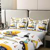 Erosebridal Kids Construction 100% Cotton Twin Bedding Sets for Boys,Excavator Trucks Comforter Cover Cartoon Tractor Car Vehicle Toddler Bed Set Yellow Blue (1 Duvet Cover and 1 Pillow Case) view 4