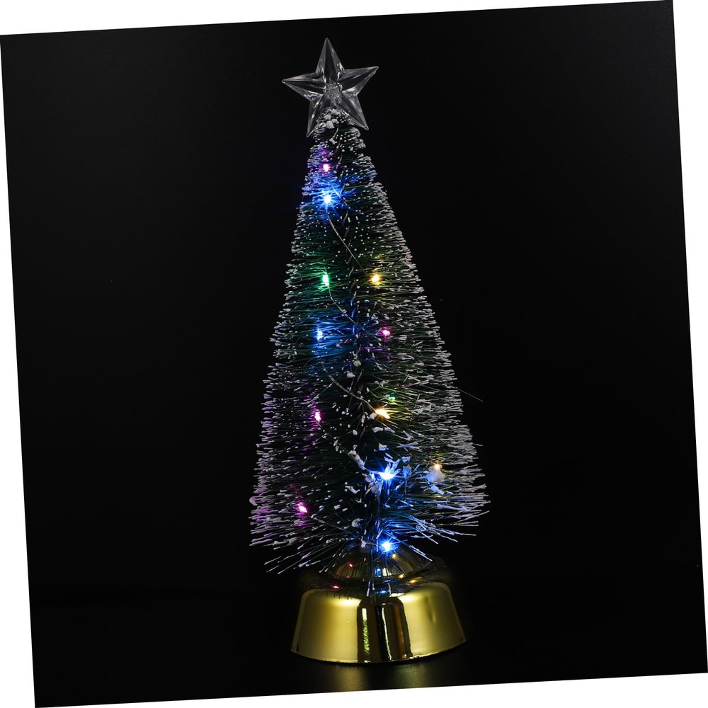 FONDOTIN 1pc Decorative Xmas Tree Led Pine Xmas Tree Ornament for Holiday Parties Home Shop Decoration Warm Lighting Creative Decor