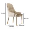 zxhrybh Modern Makeup ChairUpholstered Metal Leg Vanity Chair, Vanity Stool with Back for Dining Room, Living Room, Waiting Room, Bedroom (Color : Off-White Square Back) view 2