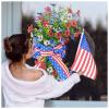 2024 New July 4th Independence Day Wreaths, 4th of July Wreaths for Front Door American Flag Wreath, Memorial Day Star Stripe Welcome Sign Wreath All Season Wall Home Patriotic Decor (C) view 3