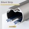 NOIRDA Aluminum Curtain Tracks Ceiling Wall Mounted, Curtain Rail Track System for Bay Window, Room Divider, Garage, RV, Bathroom(Color:White-Wall Mount,Size:260cm) view 3