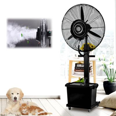 Oscillating Pedestal Stand Fan Industrial Misting Fan For Indoor Outdoor High Velocity Fan Misters Patio Cooling Fans Black(Size : 380W/30in)