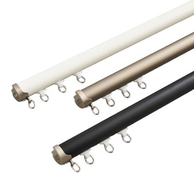 Hospital Curtain Track System RV Curtain 1m-5m Ceiling Curtain Rail, Wall Mounted Track For Curtains Heavy Duty Bay Window Curtain Rod And Fittings For Hotel Home Hospital Privacy System ( Color : Cha