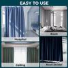 Hospital Curtain Track System RV Curtain 1m-5m Ceiling Curtain Rail, Wall Mounted Track For Curtains Heavy Duty Bay Window Curtain Rod And Fittings For Hotel Home Hospital Privacy System ( Color : Cha view 2