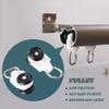 Hospital Curtain Track System RV Curtain 1m-5m Ceiling Curtain Rail, Wall Mounted Track For Curtains Heavy Duty Bay Window Curtain Rod And Fittings For Hotel Home Hospital Privacy System ( Color : Cha view 4
