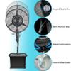 Oscillating Misting Fan, Adjustable Height Cooling Fan with 3 Wind Modes Pedestal Fan for Patio, Outside Restaurant, Factory Workshop view 4