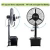 Outdoor Moving Misting Fan High Oscillating Standing Fans Tilting Pedestal Misters Fan 11 Gallon Mist Tank For Cooling Patio Indoor (Size : 750mm/30in) view 2