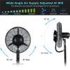 Oscillating Misting Pedestal Fan, Misting Fans for Outdoor, Outside Restaurant, Garage, Gym, Factory Workshop Cooling Fan, 3 Speeds view 3