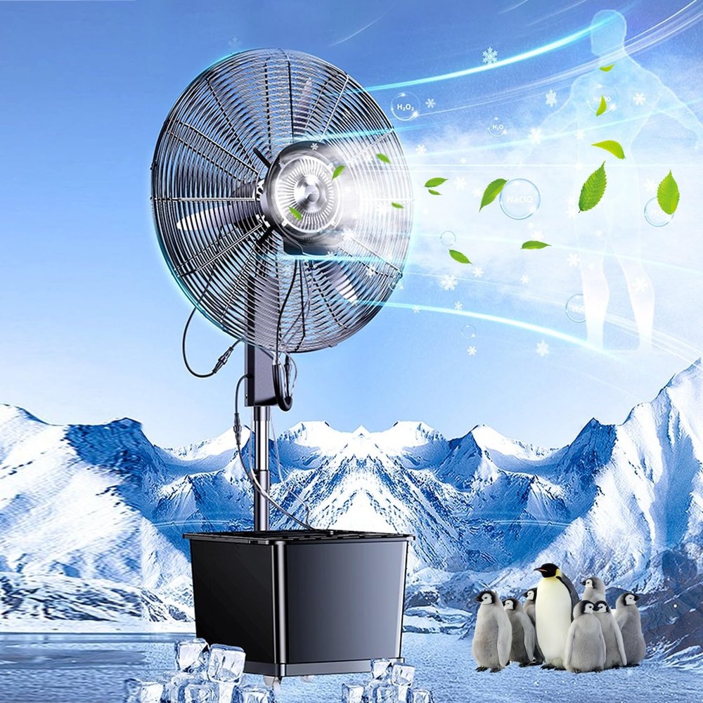 Pealihuy Misting Fans for Outside, Cool Mist Fan, Portable Misting Fan, 3 Cooling Speeds, 42L Water Tank, for Industrial, Commercial, Residential, and Greenhouse