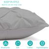The OutNeT Euro Pillow Sham Set of 2 Pinch Silver Pillow Shams Euro 28x28 Pillow Cover/Cases 600 TC 100% Egyptian Cotton Hotel Class Bedding Pinch Pleated Euro Size Decorative Pillow Shams Set view 4