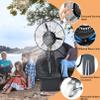 Misting Fan, Outdoor Oscillating Pedestal Fan with Mist, 3 Cooling Speeds, 90 Oscillation, Hight Adjustable, 42L Tank, Industrial Outside Camping Standing Fan view 2