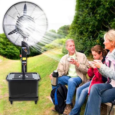Pealihuy Outdoor Misting Fan, 90Oscillating Fan with Mist, Standing Floor Fans with 3 Wind Modes and 9 Gallon Large Capacity Tank, Outside Restaurant Gym Cooling Fan