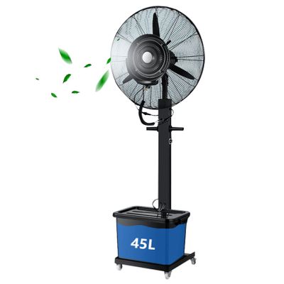 Outdoor Oscillating Misting Fan, 4 Cooling Speeds Cooling Fan, Mist Pedestal Fan for Backyards, Patios and More, Black, 90 Oscillation