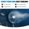 Outdoor Oscillating Misting Fan, 4 Cooling Speeds Cooling Fan, Mist Pedestal Fan for Backyards, Patios and More, Black, 90 Oscillation view 4