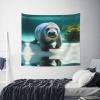Yyhwhjde Cute Manatee Picture Durable Tapestry : 60 X 51 In Suitable For Wall Hanging, Dormitory,Wall Decoration view 4