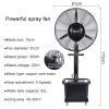 Cooling Misting Floor Fan, Humidifying Spray Fan, Oscillating Pedestal Fan, Commercial Outdoor Fan for Home, Office, Shop, 3-Speed Adjutment view 2