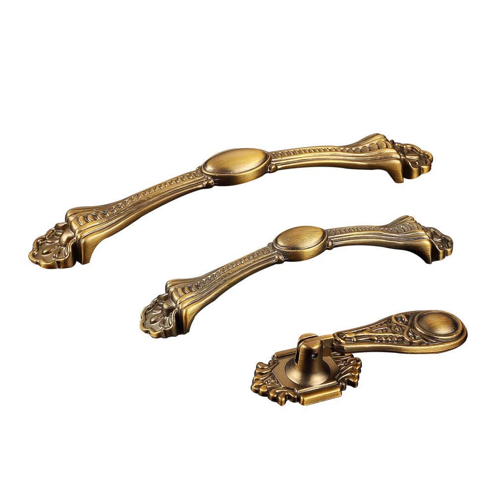Antique Cabinet Drawer Handles, 2Pcs Cabinet Door Handle Retro Zinc Alloy Furniture Five Golden Bronze Drawer Wardrobe Small Handle 96Mm (Color : 96mm)