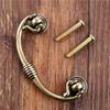 CETEOR Brass Cupboard Drawer Handles, 2Pcs Antique Furniture Handles and Handles Drawer Door Pull Cupboard Handle Kitchen Knob Fittings 96Mm (Color : 64mm) view 3