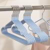 Hanger,Clothes Hangers, Household Bold Style Clothes Hanging, Household Seamless Drying, Non Slip Shoulder Corner Clothes Support 85g Anti Slip+Extra Thick - Light Luxury Green view 2