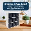AllSpice Tea Organizer Rack with 9 Tins & 160 Magnetic Labels  Perfect for Bagged & Loose Leaf Tea Organization - White view 3