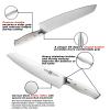 Klaus Meyer Stahl High Carbon Exclusive German Steel 8 inch Chef's Knife (White) view 2