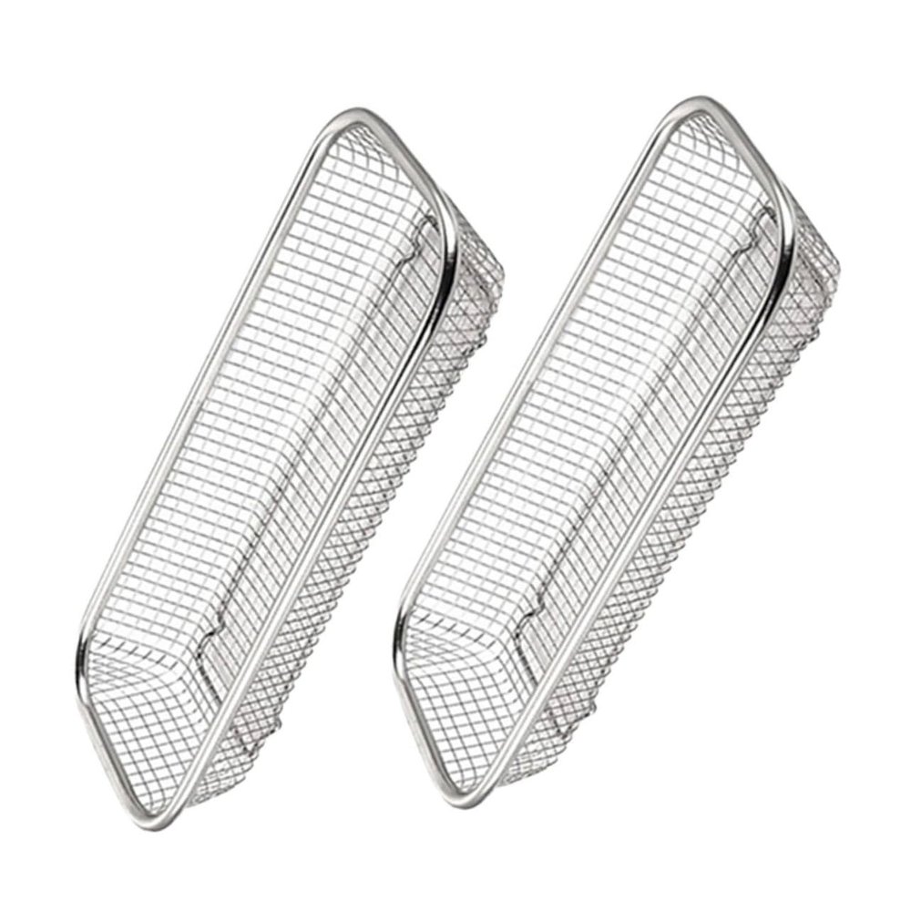 Mikinona 2pcs Stainless Steel Cutlery Holder Fork Spoon Organizer Integrated Drain Rack Stylish Kitchen Utensil Storage for Forks Spoons and Chopsticks Space-saving Design