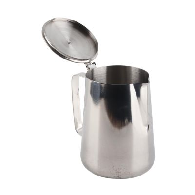Stainless Steel Milk Frothing Pitcher with Lid for Latte Coffee Art, Small 3oz Creamer Jug, Metal Barista Set, Mini Cup for Health Gear Coffee (2000ml)
