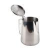 Stainless Steel Milk Frothing Pitcher with Lid for Latte Coffee Art, Small 3oz Creamer Jug, Metal Barista Set, Mini Cup for Health Gear Coffee (2000ml) view 1
