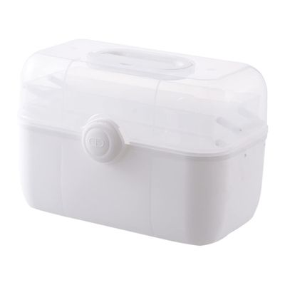 FOMIYES 1pc Portable First Aid Kit Medicine Organizer Desktop Storage Case Medicine Storage Cabinet Multifunctional Medical Kit First Aid Case Medicine Container Medicine Case, 28x20cm, White