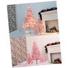 GOOHOCHY 60cm Pink Flocked Tree Christmas Tree Decor Perfect for Home Office Classroom view 4