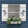 Double Palm Tree Shutter, Custom Exterior PVC, Coastal Decor-Sold Individually (Width: 14.5, Height: 38) view 3