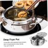 LABRIMP Stainless Steel Deep Fryer Pot for Japanese Cuisine Nonstick Mini Frying Pan for Tempura Fish and Chicken Easy Clean Healthy Cooking view 3