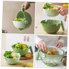 IMIKEYA Material Vegetable Strainer Easy to Use Store over Sink Drain Basket Kitchen Colander Vegetable Wash Basket view 2