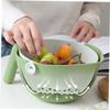 IMIKEYA Material Vegetable Strainer Easy to Use Store over Sink Drain Basket Kitchen Colander Vegetable Wash Basket view 3