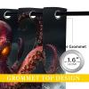 ONINUO Octopus Blackout Curtains for Girls Boy Home Decor, Ocean Kraken Nautical Pirate Sailboat Wave Grommet Thermal Insulated Drapes Darkening Window Curtain for Bedroom Living Room, 55 x 63 Inch view 4