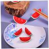 IMIKEYA 3pcs Ceramic Chopstick Holder Creative Watermelon Design Decorative Cutlery Rest for Spoons and Forks Adorable Home Decor Easy to Clean and Store view 3