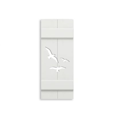 Flying Bird Beach House Shutter, Seagull Outdoor Decor, Sold Individually (Width: 11.5, Height: 40.5)