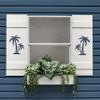 Double Palm Tree Shutter, Custom Exterior PVC, Coastal Decor-Sold Individually (Width: 11.5, Height: 39) view 2