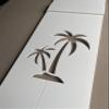 Double Palm Tree Shutter, Custom Exterior PVC, Coastal Decor-Sold Individually (Width: 14.5, Height: 53.5) view 4