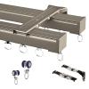 Heavy Aluminum Room Divider Ceiling Track Set, Ceiling Mount Curtain Track, Curtain Track Rod, Hidden Aluminum Curtain Track, Ceiling Curtain Track Set, Curtain Double Tracks, Straight Curtain Track ( view 1