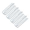Amosfun 15pcs Stainless Steel Curtain Hooks Double Four Fork Drapery Hooks for Easy Hanging of Shower and Window Curtains White view 1