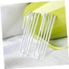 Amosfun 15pcs Stainless Steel Curtain Hooks Double Four Fork Drapery Hooks for Easy Hanging of Shower and Window Curtains White view 2