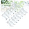 Amosfun 15pcs Stainless Steel Curtain Hooks Double Four Fork Drapery Hooks for Easy Hanging of Shower and Window Curtains White view 4