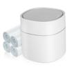 Gogogmee Desk Trash Can Lid Mini Trashcan for Bedroom Countertop Garbage Bin Plastic Waste Basket Simple Design Home Office view 1